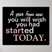 Poster Motivational Start Today (Devant)