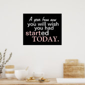 Poster Motivational Start Today (Cuisine)