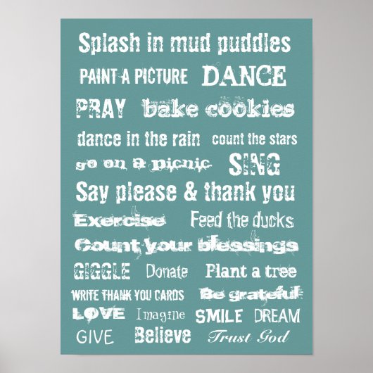 Poster MOTIVATIONAL TRUST GOD MURAL wall hanging (Devant)