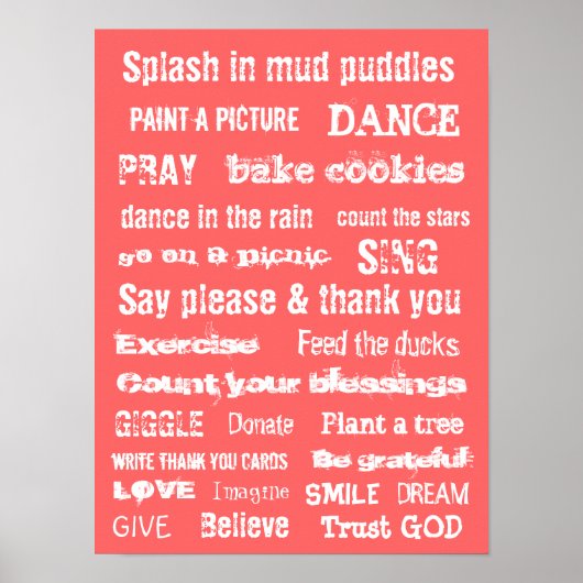 Poster MOTIVATIONAL TRUST GOD MURAL wall hanging (Devant)