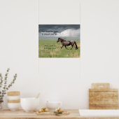 Poster Motivational Wild Mustang Horse (Cuisine)