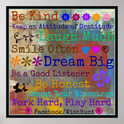 Poster Motivational WishHunt 24" x 24" (Devant)