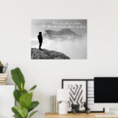 Poster Motivational Words for Practice and Perserververin (Bureau à domicile)