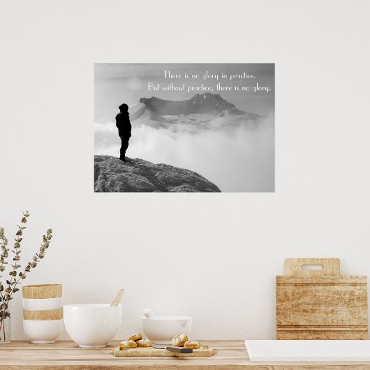 Poster Motivational Words for Practice and Perserververin (Cuisine)