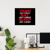 Poster Motivational Workout (Bureau à domicile)