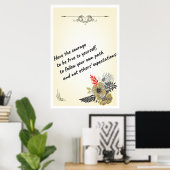 Poster Motivationnel, Affirmation Positive, (Bureau à domicile)