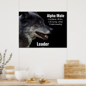 Poster Motivationnel Alpha Homme Grey Wolf (Cuisine)