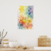 Poster Motivationnel Aquarelle murale 46 (Cuisine)