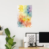 Poster Motivationnel Aquarelle murale 46 (Bureau à domicile)