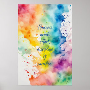 Poster Motivationnel Aquarelle murale 48
