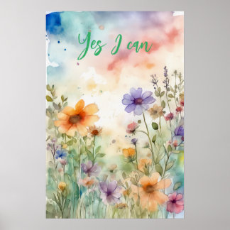 Poster Motivationnel Aquarelle murale Art 35