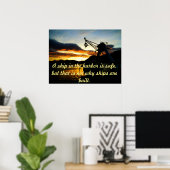 Poster motivationnel avec thème nautique (Bureau à domicile)