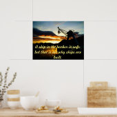 Poster motivationnel avec thème nautique (Cuisine)