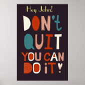 Poster Motivationnel Boho Ne quittez pas Vous pouv (Devant)