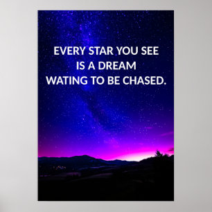 Poster Motivationnel Chase your Dreams