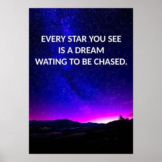 Poster Motivationnel Chase your Dreams (Devant)