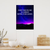 Poster Motivationnel Chase your Dreams (Cuisine)