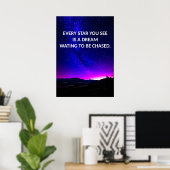 Poster Motivationnel Chase your Dreams (Bureau à domicile)