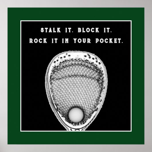 Poster Motivationnel de Lacrosse Goalie (Devant)