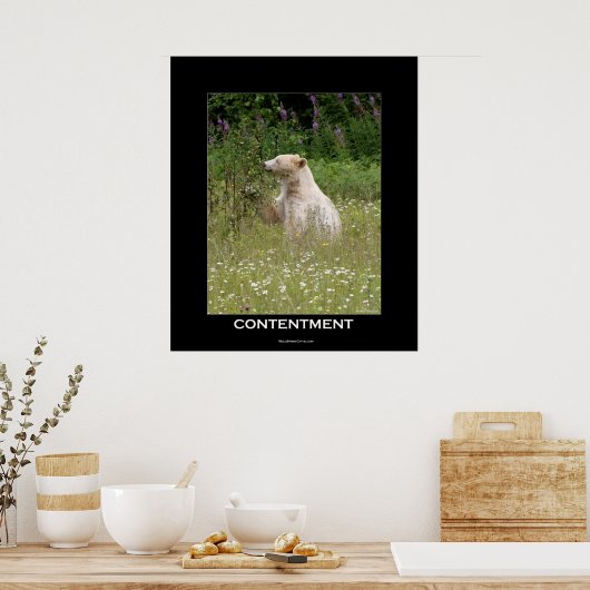 Poster Motivationnel de l'Ours Esprit (Cuisine)