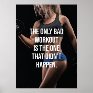 Poster motivationnel de réussite et de gymnase