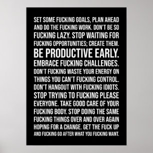 Poster motivationnel de réussite et de gymnase