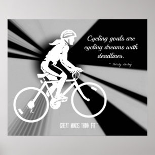 Poster Motivationnel des buts et rêves de cyclisme