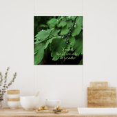 Poster motivationnel des fougères et des gouttes-d (Cuisine)