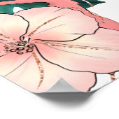 Poster Motivationnel dire élégant Flamant rose rose (Coin)