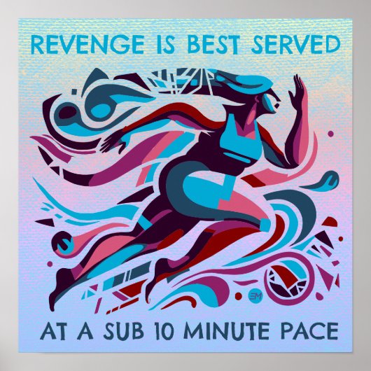 Poster Motivationnel du coureur de la venge (Devant)