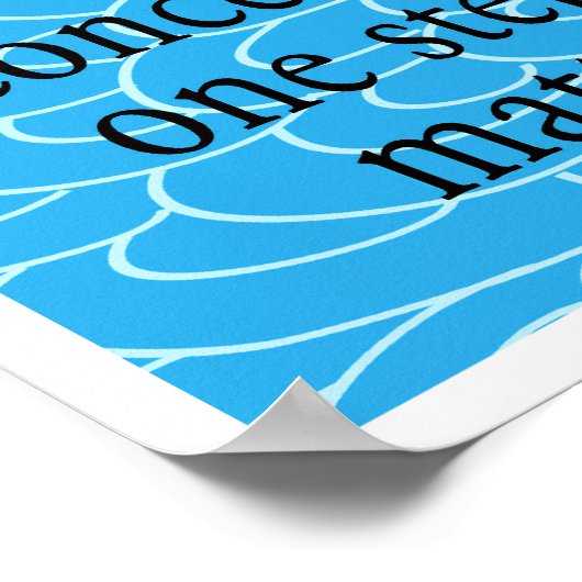 Poster motivationnel d'un pas en avant (Coin)