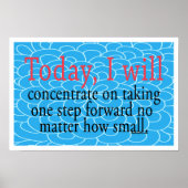 Poster motivationnel d'un pas en avant (Devant)