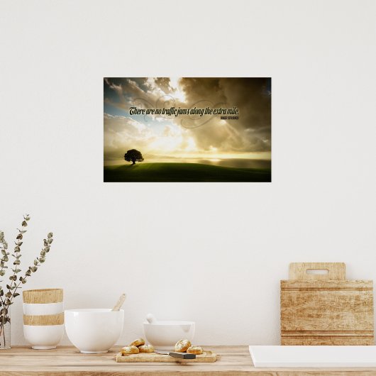 Poster Motivationnel Extra Mile (Cuisine)