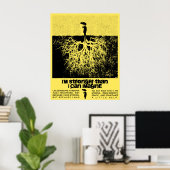 Poster motivationnel, Force femme forte (Bureau à domicile)