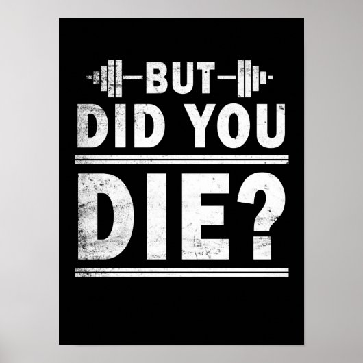 Poster Motivationnel Gym Fitness (Devant)