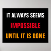 Poster Motivationnel Il Semble Toujours Citer Imprimer (Devant)