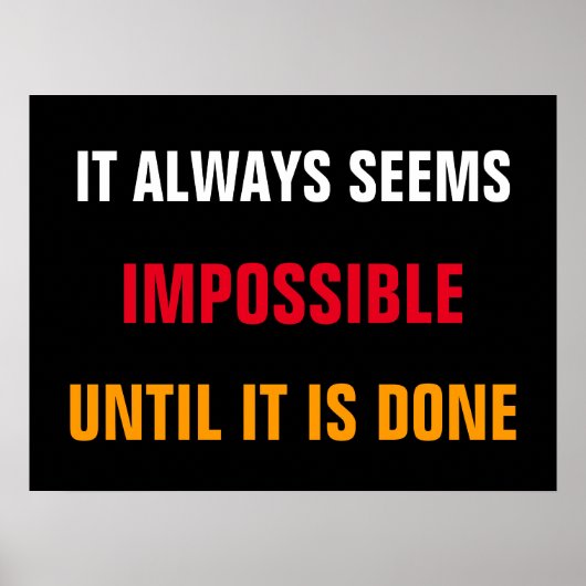 Poster Motivationnel Il Semble Toujours Citer Imprimer (Devant)