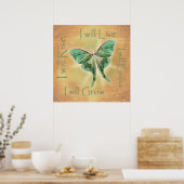 Poster Motivationnel Luna Moth Imprimer (Cuisine)