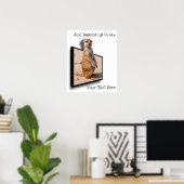 Poster motivationnel | Meerkat 3D Vous Accueillant (Bureau à domicile)