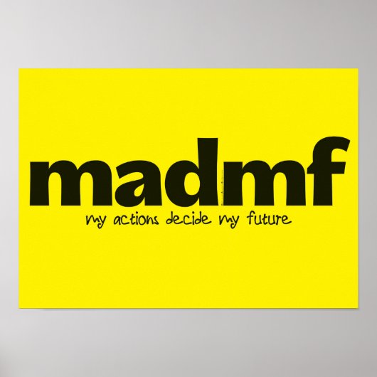 Poster Motivationnel - Mes actions Décider de mon (Devant)