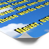 Poster Motivationnel : Mots Stupidents Jamais Parl (Coin)