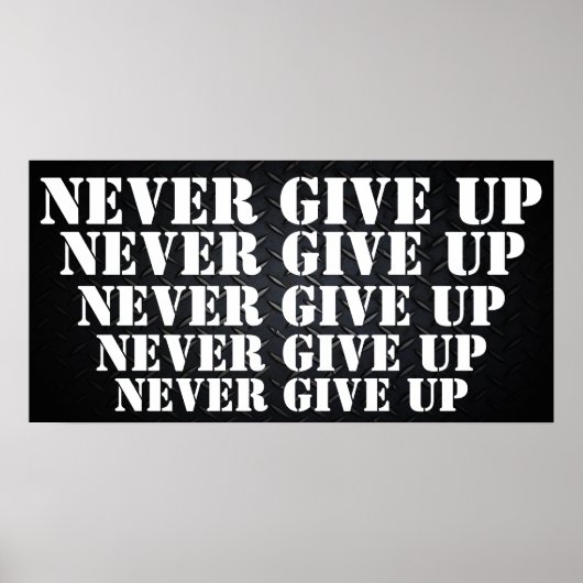 Poster Motivationnel Ne Jamais Abandonner (Devant)