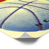 Poster Motivationnel ne jamais abandonner Basketball Pop (Coin)