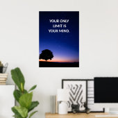 Poster Motivationnel Positif Humble Texte (Bureau à domicile)