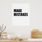 Poster Motivationnel pour faire des erreurs (Cuisine)
