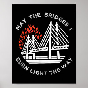 Poster Motivationnel - Puisse Les Ponts Brûler La Lumière