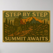 Poster Motivationnel Randonnée rétro (Devant)