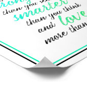 Poster Motivationnelle Inspiration Brave Citation forte (Coin)