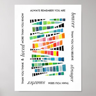 Poster Motivationnelle Inspiration Brave Citation forte