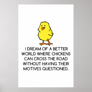 POSTER MOTIVATIONS DE POULET